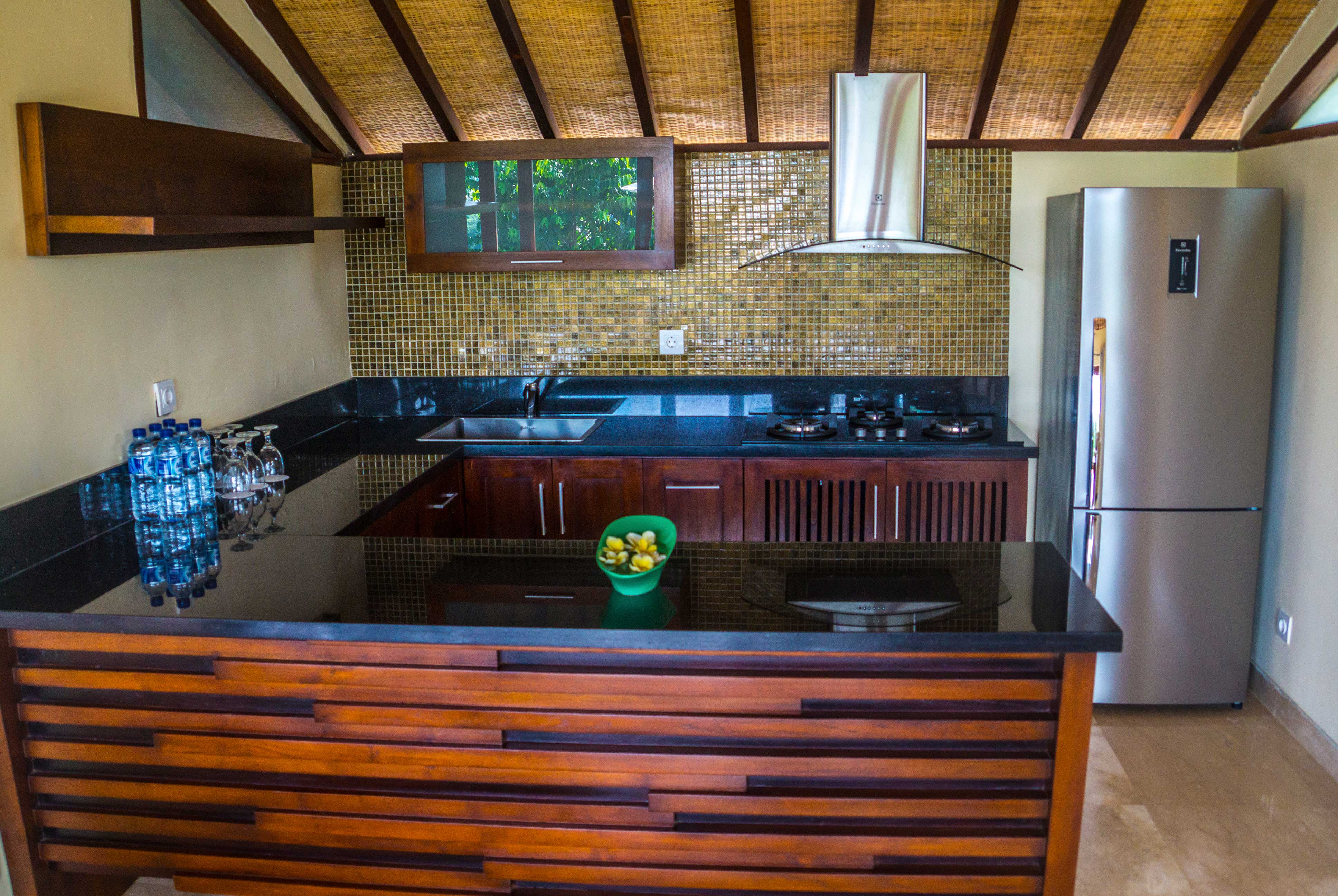 Two Bedroom Pool Villa's kitchen and appliances